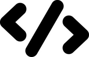 Code Solid Style Icon vector