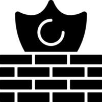 Firewall Solid Style Icon vector
