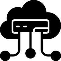 Web Hosting Solid Style Icon vector