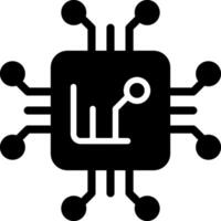 Microchip Solid Style Icon vector