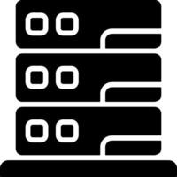 Data Center Solid Style Icon vector