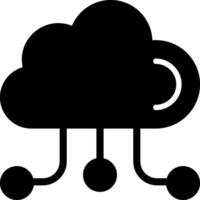 Black Cloud Computing Graphic Icon vector