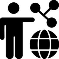 Business Networking Solid Style Icon vector