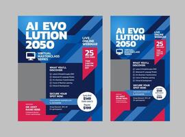 Online Course, Workshop, or Webinar Design Template, Modern Social Media or Social Media Design Template, Design Template for Online Event Marketing, Coaching Promotions, and Digital Marketing vector