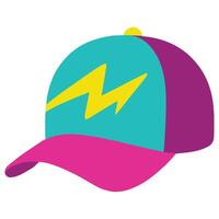 Basebal 90s nostalgic illustration, nostalgic 1990s colorful clipart, 90s nostalgic design sublimation vector