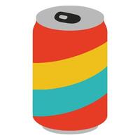 Soda Can 90s nostalgic illustration, nostalgic 1990s colorful clipart, 90s nostalgic design sublimation vector