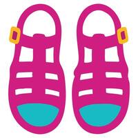 Sandal 90s nostalgic illustration, nostalgic 1990s colorful clipart, 90s nostalgic design sublimation vector
