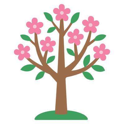 Easter Blossom Tree Illustration, Happy Easter Day Clipart, Easter Festival Cultural Holiday Design Sublimation