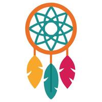 Groovy Dreamcatcher illustration, colorful groovy clipart, groovy design sublimation, retro groovy isolated vector
