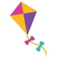 Kite Bow 90s nostalgic illustration, nostalgic 1990s colorful clipart, 90s nostalgic design sublimation vector