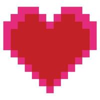 Pixelated Red Heart 90s nostalgic illustration, nostalgic 1990s colorful clipart, 90s nostalgic design sublimation vector