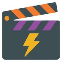 Clapperboard 90s nostalgic illustration, nostalgic 1990s colorful clipart, 90s nostalgic design sublimation vector