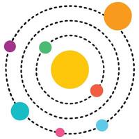 Space Orbit Chart clipart, Outer Space illustration, Colorful Space design sublimation vector