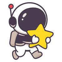 Space Astronaut Hugging Star clipart, Outer Space illustration, Colorful Space design sublimation vector