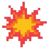 Pixelated Explosion 90s nostalgic illustration, nostalgic 1990s colorful clipart, 90s nostalgic design sublimation vector