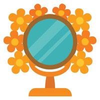Groovy Makeup Mirror illustration, colorful groovy clipart, groovy design sublimation, retro groovy isolated vector