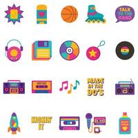 collection of Airplane 90s nostalgic illustration, nostalgic 1990s colorful clipart, 90s nostalgic design sublimation vector