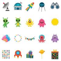 set of Space clipart, Outer Space illustration, Colorful Space design sublimation vector