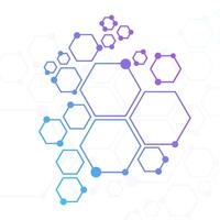 Abstract technology hexagon background. Molecule structure abstract tech. Digital technology concept vector