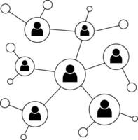 Network business connection. Connecting people. Social network concept. vector