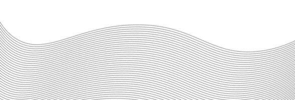 Abstract technology particle line on white background. Gray wave curve lines abstract background with flowing particles. vector