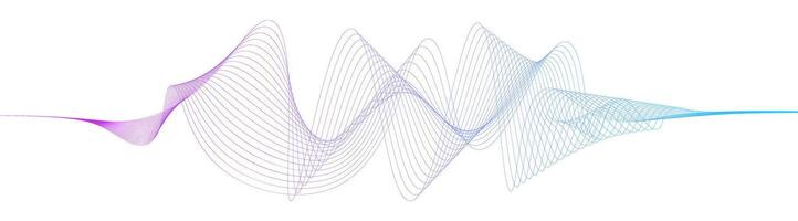 Abstract futuristic digital wave with smooth gradient lines for technology, data flow, or digital communication. Sound Wave Visualization vector