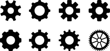 Setting icon, System icon solid and outline vector
