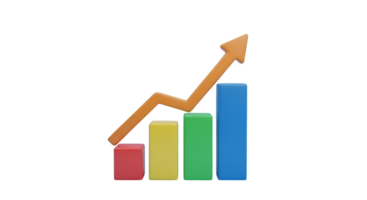 Minimalist Financial Data Columns with Arrow on Transparent Backdrop png