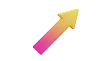 Gradient Arrow Pointing Upward in a Transparent Background png