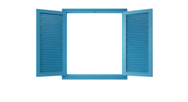 Turquoise Open Window Frame Isolated on Transparent View png