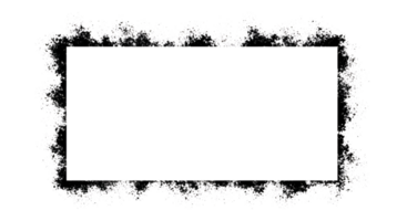 Snowy white particle frame design element on transparent background png