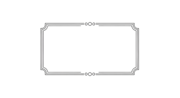 Isolated rectangle frame on transparent background in thin line style png