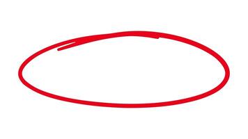 Red Circle Marker Line Highlight frame video