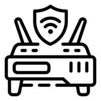Secure Connection Outline Icon vector
