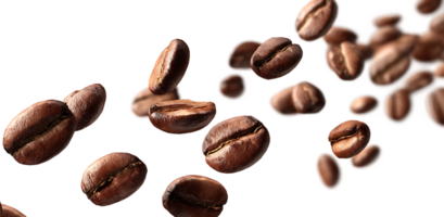 Roasted Coffee Beans Scattered Isolated On Transparent Background No Special Characters png