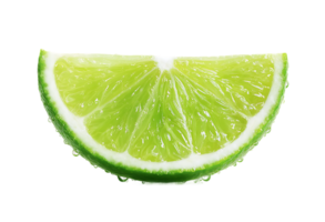 A Refreshing Slice of Lime Green Color with Transparent Background Isolated png