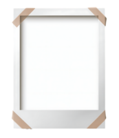 Blank Square Photo Frame with Tape on Edges for Images and Text Decoration png
