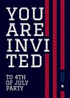 Dark Blue 4th Of July Invitation Party Template