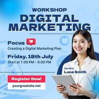 Workshop Digital Marketing LinkedIn Post template