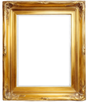 Classic Gold Frame Image with Transparent Background Isolated for Design Projects png