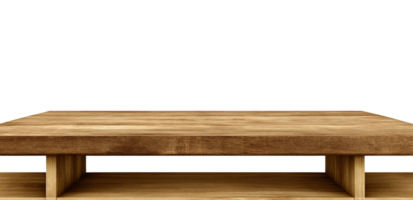Wood Plank Board Rustic Table Transparent Background Isolated for Object Presentation png