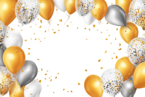 Festive Balloons on Transparent Background Decorative Image for Celebrations and Parties png