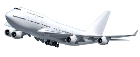White Airplane Flying Against Transparent Background Airplane In Flight Isolated Plane png