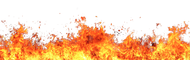 Isolated Fire Flames Hot Burning with Transparent Background Great For Editing png
