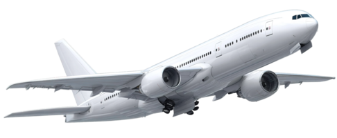 Airplane in the Sky Commercial Aircraft isolated on Transparent Background png