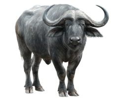 Full Body of A Buffalo In Front View Isolated With Transparent png