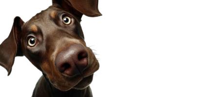 Adorable Dog With Curious Expression Isolated On A Transparent Background png