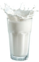 Refreshing and Nutritious Dairy Beverage A Glass of Milk with a Splashing Effect png