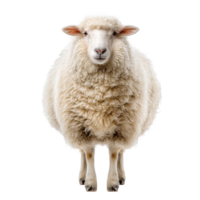 Front View of a Sheep Standing Isolated on a Transparent Background png