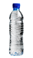 Clear Plastic Bottle of Water with Blue Cap Isolated on Transparent Background png